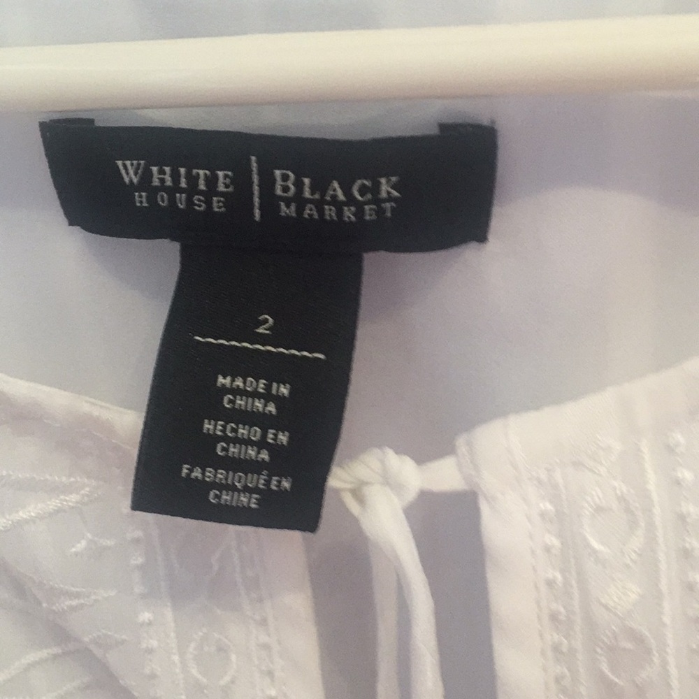 New without tags WHBM blouse white, size 2. - Picture 3 of 8